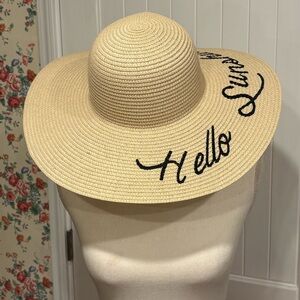 David and Young Straw Tan Woven Sun Hat